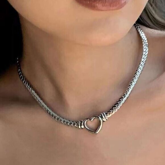 Heart Link Necklace & Bracelet Set | Sterling Silver 925 - Picture 7 of 7